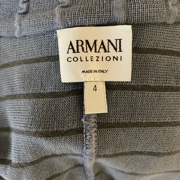 Armani Collezioni Blue Fitted Button down Sweater - Picture 6 of 7